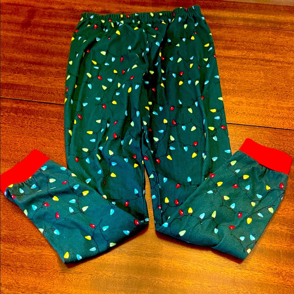 Kids Pajama Bottoms with Festive Light Pattern